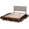 Baxton Studio Cosma Ash Walnut Wood 4-Drawer Full Size Platform Storage Bed 173-9434-10668 - alternate 7